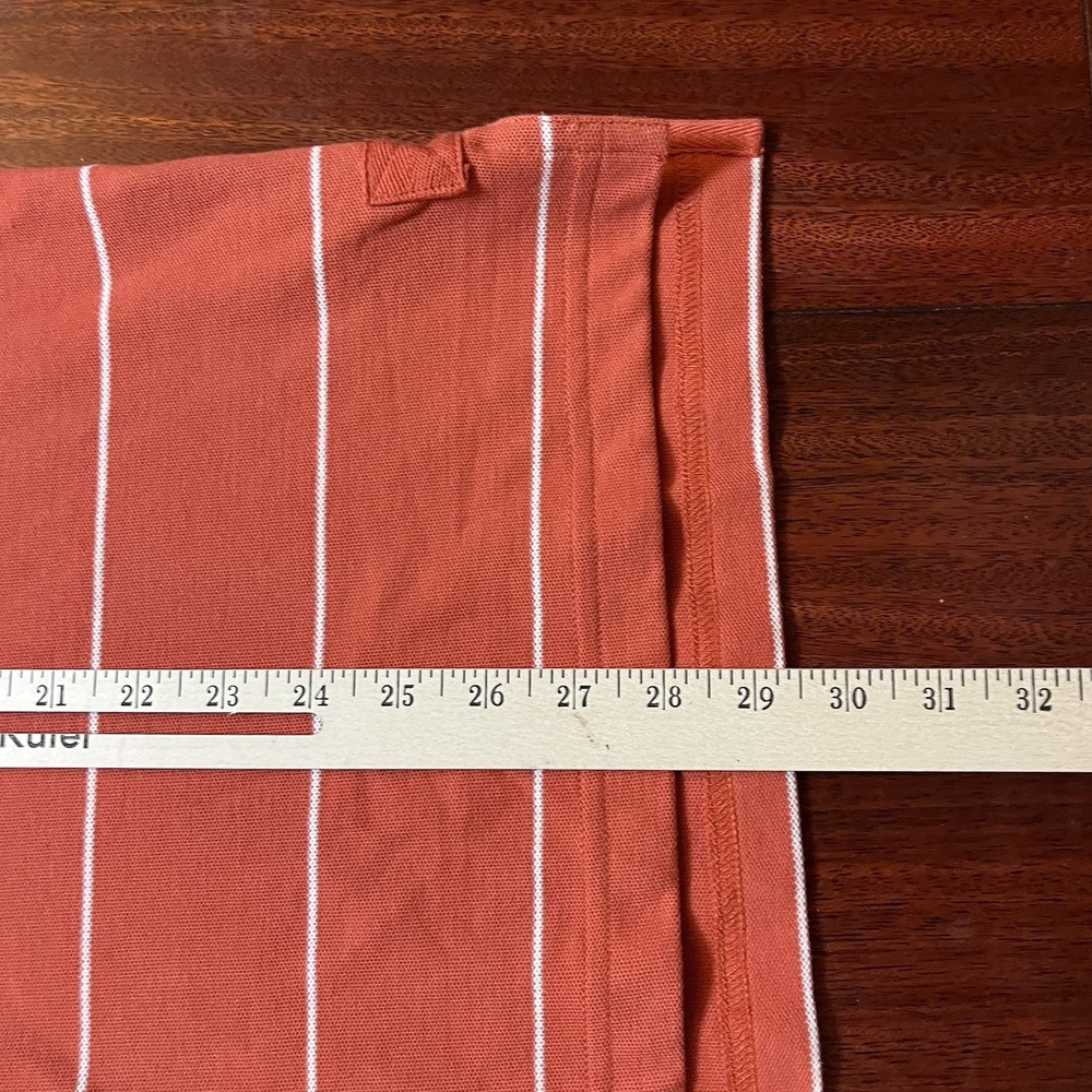 Orvis Polo Shirt Mens Small Salmon Red Striped Signature Polo Casual Preppy - Picture 7 of 8